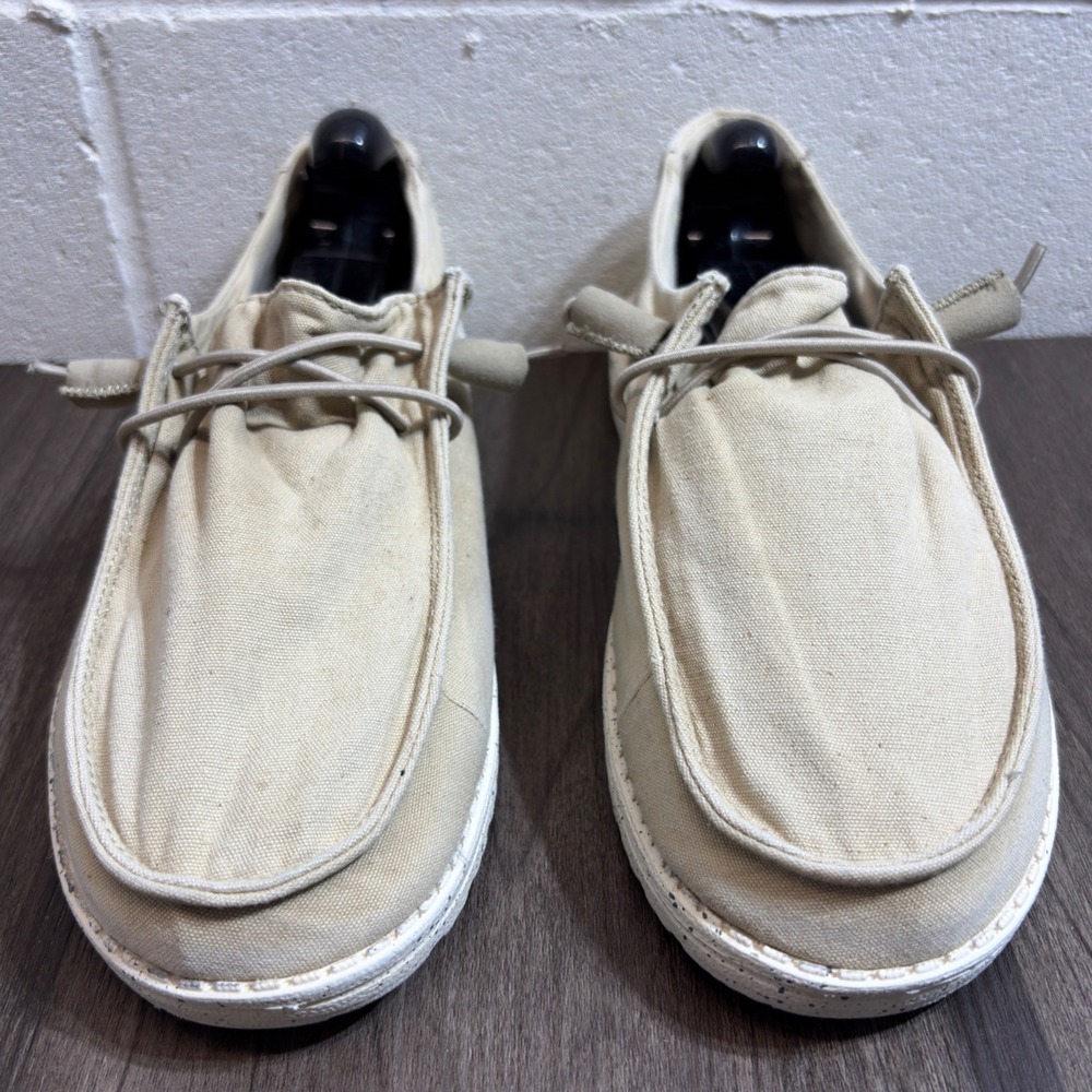 Hey Dude Wendy Loafers Women's 10 Grey Canvas Slip On Comfort Shoes  121413000